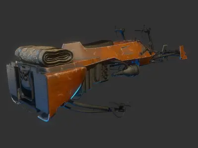 74-Z Speeder bike Star Wars 3D model