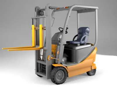 Forklift truck Low-poly 3D model