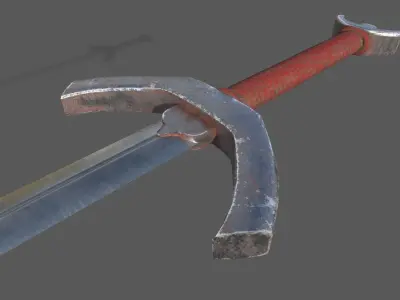 realistic sword Free low-poly 3D model