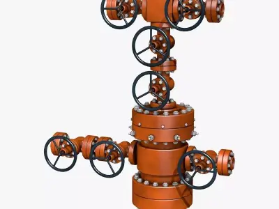 Industrial Equipment Red Regulator 3D model