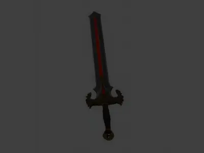 Elven Fantasy Sword - Game Ready Low-poly 3D model