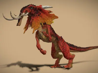 3DRT -  Fantasy Elephant Low-poly 3D model