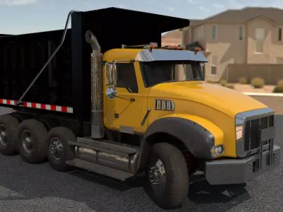 Dump Truck Low-poly 3D model V1