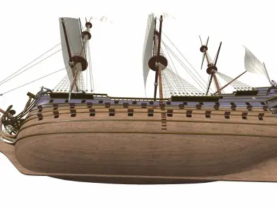 Sailing ship Soleil Royal 3D model