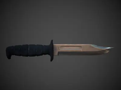 Military Knife PBR Low Poly Low-poly 3D model