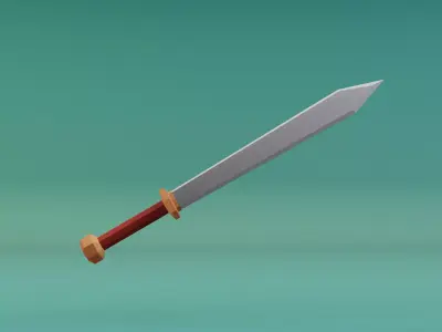 Medieval Sword  Free low-poly 3D model