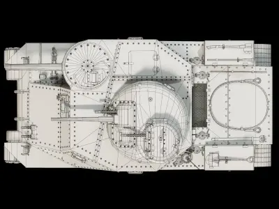 M3A2 Lee - Base Mesh 3D model
