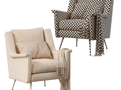 Carlo Mid Century Chair 3D model purchase