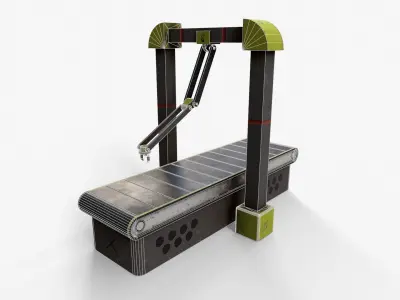 Production Line Low-poly 3D model