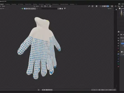 labor gloves 3D model