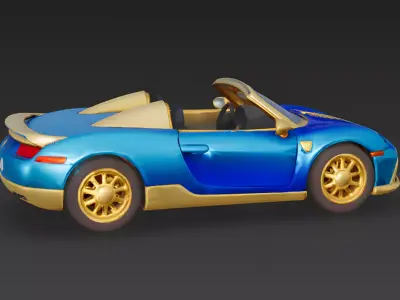 The Nile Nomad Pharaoh Sports Car 3D Model Low-poly 3D model