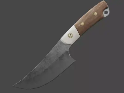 Knife For Cooking Hunting And Survival Low-poly 3D model