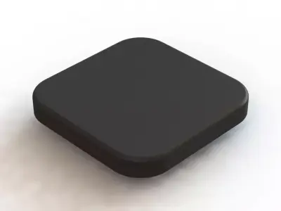 Tampa Plastica Quadrada 3 pol Square Plastic Lid 3D model