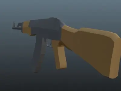 AK-47 gun Free 3D model