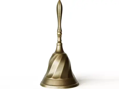 small antique brass bell 3D model