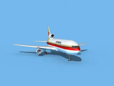 Lockheed L-1011 TriStar Continental 3D model