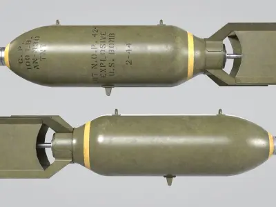 AN-M30 100 lb Bomb Low-poly 3D model