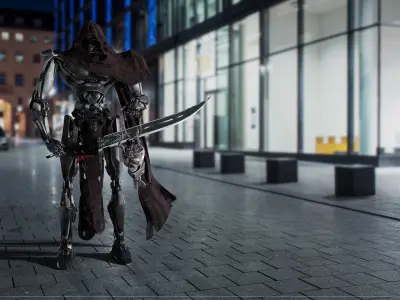 Free Male Robot Rig - Project Free 3D model
