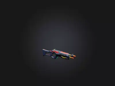 Hyper Blaster Low-poly 3D model