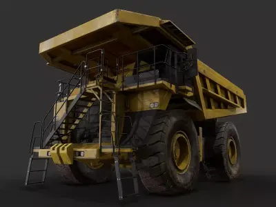 Mining Dump Truck Low-poly 3D model