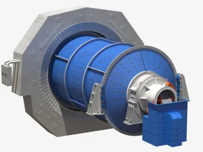 Ball Mill 3D model buy