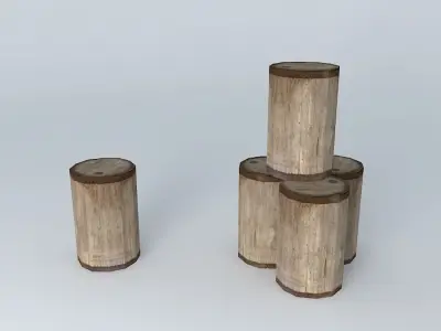 Barrel wooden Free 3D model purchase