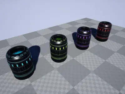 Sci Fi Barrels FREE DOWNLOAD Free low-poly 3D model