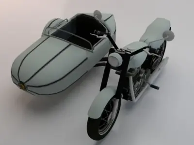 Hagrids Motorcycle Low-poly 3D model