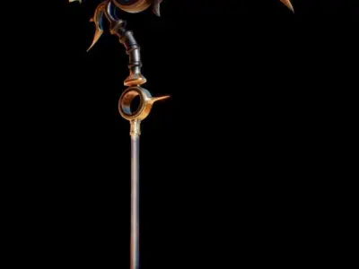 Black N Gold Scythe 3D model