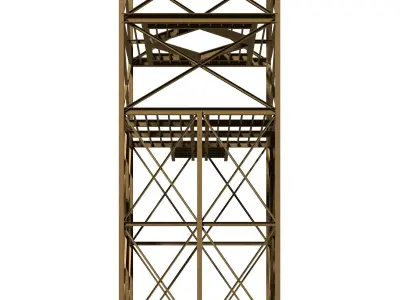 Structure for machine support 3D model