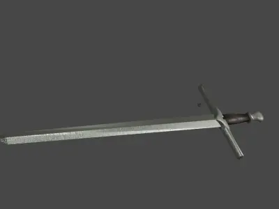 Medieval Long Sword Free low-poly 3D model