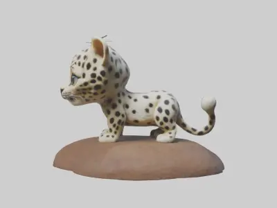 Babyleopard Model 1 Low-poly 3D model