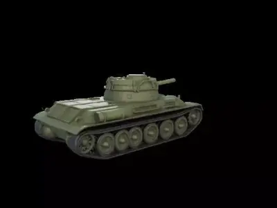 1977 Soviet T 34 Tank 3D Model 3D print model