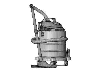 Industrial Wet Dry Vacuum Cleaner 3D Model 3D model
