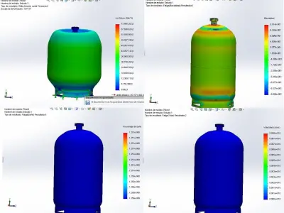 Gas cylinder Analysis  Free 3D model