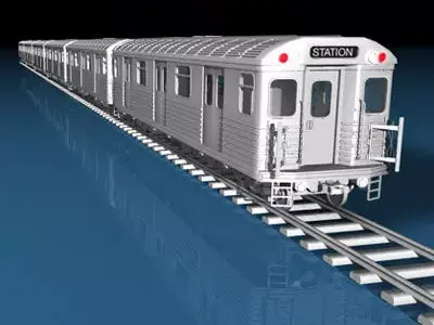 Subway train 3D model get