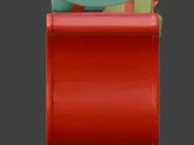 Stylized Santa Claus Sleigh 3D Model Low-poly 3D model