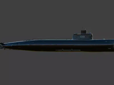 Nuclear submarine model 3D model