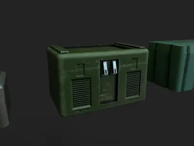 Military Boxes Low-poly 3D model buy