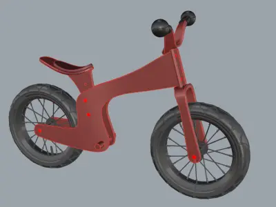 Early Rider Bicycle 3D model