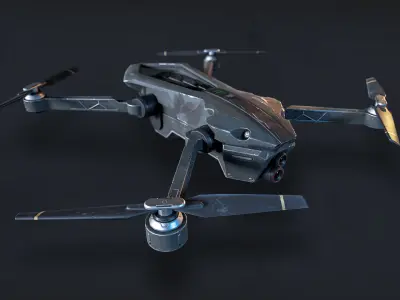 Drone Low-poly 3D model by gamedevnix - Low-poly