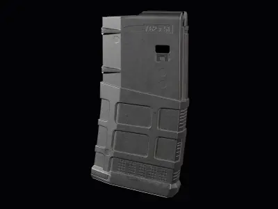 Magazine AR 10 Magpul PMAG 20 LR SR Gen M3 308 win Low-poly 3D model