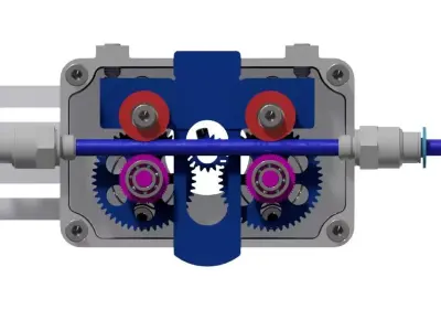 3D printer dual drive Extruder 3D model