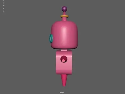 Pinkko Cute Robot Low-poly 3D model
