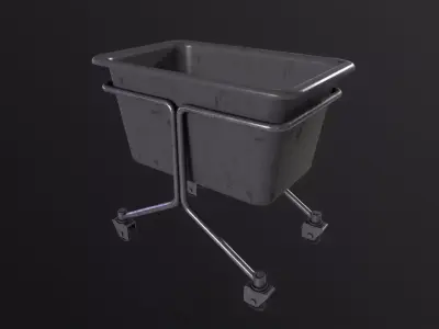 Laundry Cart 3D Model Low-poly 3D model