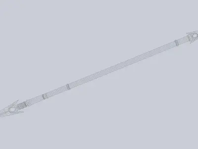 Draconic spear Low-poly 3D model