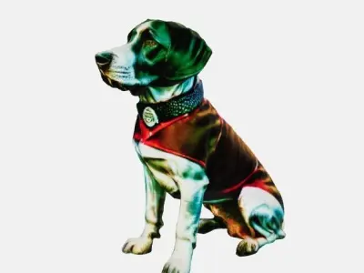 Fire dog Low-poly 3D model