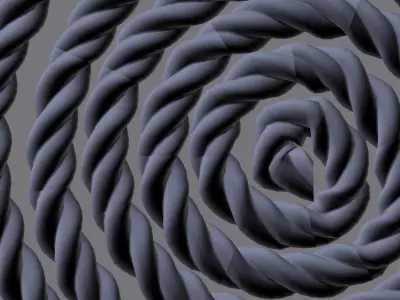  Rope Snail 3D Model Low-poly 3D model