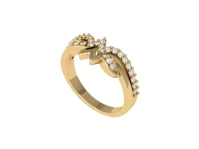 Crown Ring 3D print model