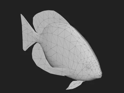 Batfish Low-poly 3D model
